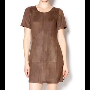 Paper Crane Brown Suede Dress Sz Small
